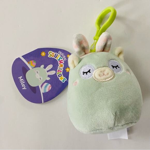 Squishmallows | Miley the Cow Easter Bunny Ears Clip NWT - Picture 1 of 6